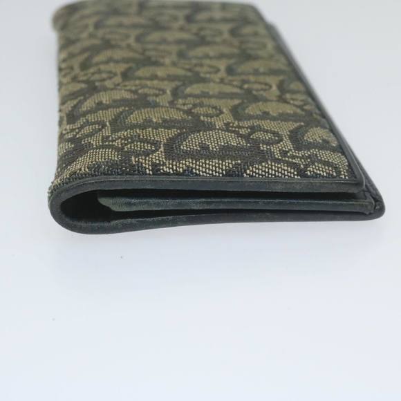 Christian Dior Trotter Canvas Long Wallet Navy Auth ac2496 - Picture 4 of 16